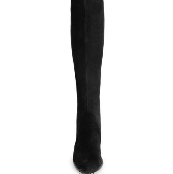 Stuart Weitzman Highland Over-the-Knee Boot Suede Black -8 - Picture 6 of 9